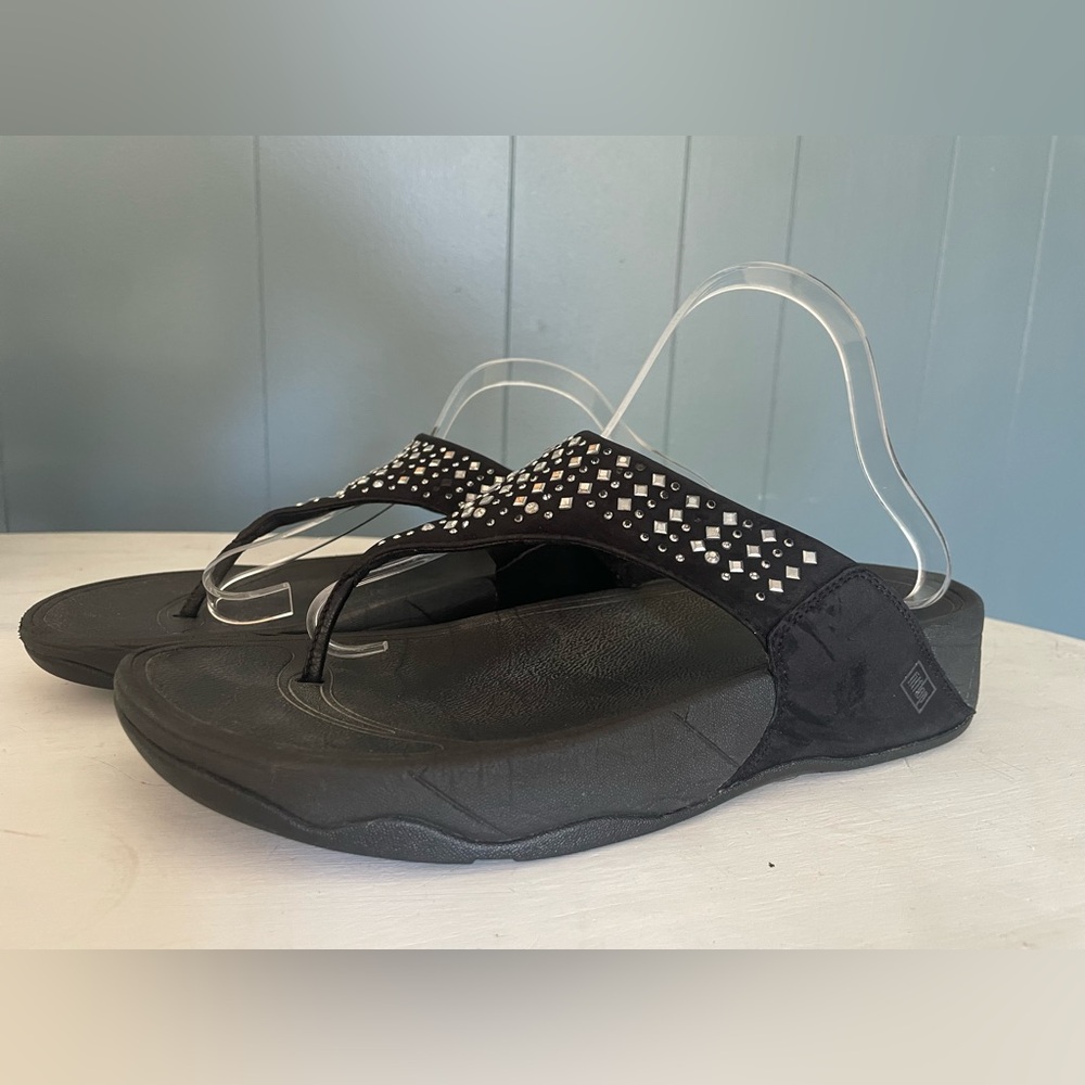 Fitflop Novy Womens Flip Flop Size US 9 Black Casual Stud Thong Sandlas 507-001 - Picture 6 of 8